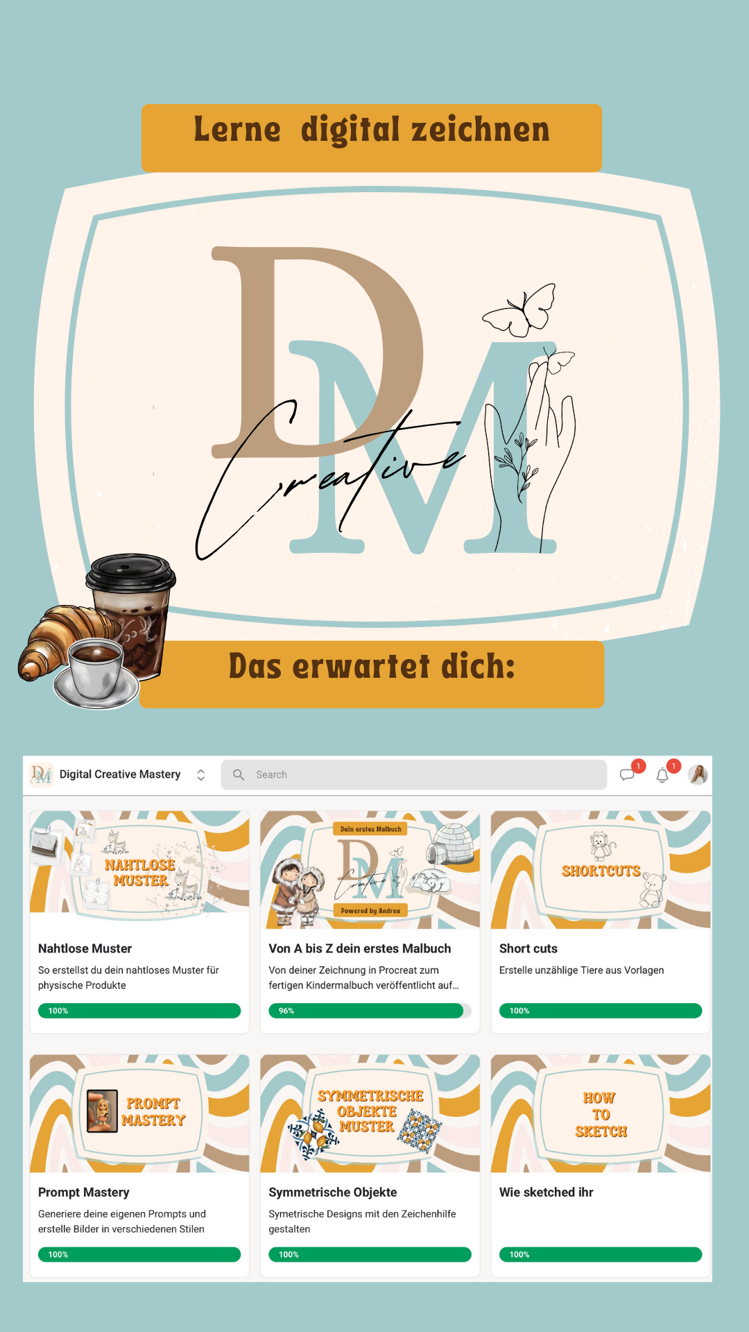 Digital Creative Mastery - Lerne digitale Designs + Amimationen mit Procreate, Procreate Dreams & AI