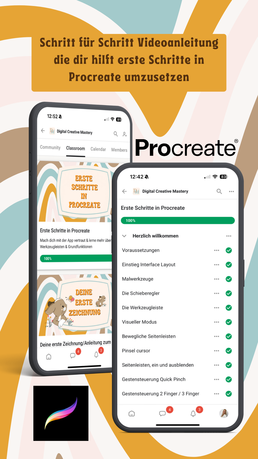 Digital Creative Mastery - Lerne digitale Designs + Amimationen mit Procreate, Procreate Dreams & AI
