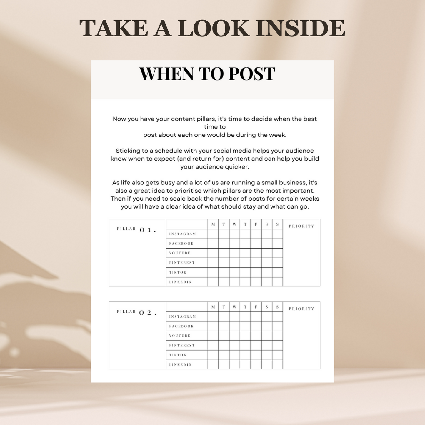 Plan & Organize your Social Media | MRR + PLR rights