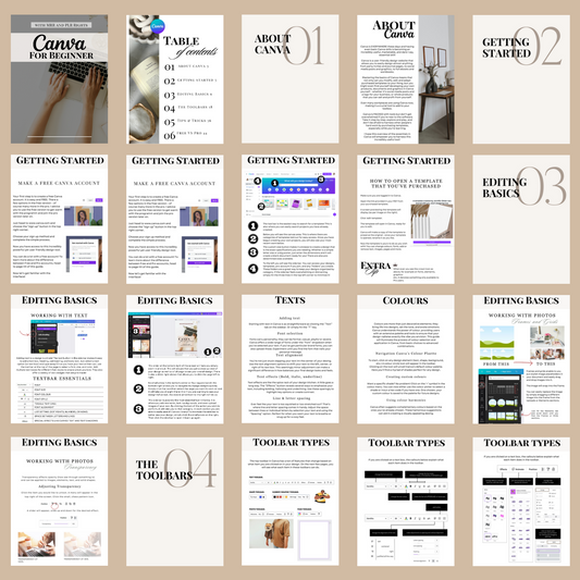 Canva for beginner - Learn to master Canva in 2024 | MRR + PLR rights