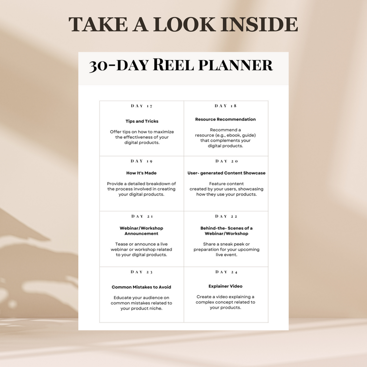 Faceless Reels - 38 Hooks - 28 Reel Cover - 30 Days of Reels DFY - 6 Colour & Font pairing | MRR + PLR rights