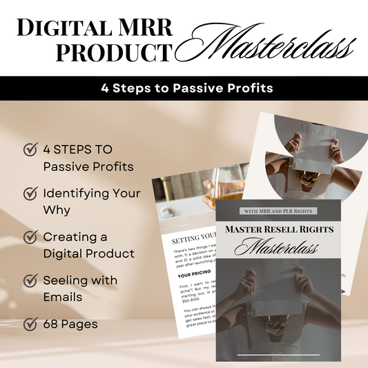 Master Resell Rights Masterclass - 4 Steps to passive profits with MRR | MRR + PLR rights