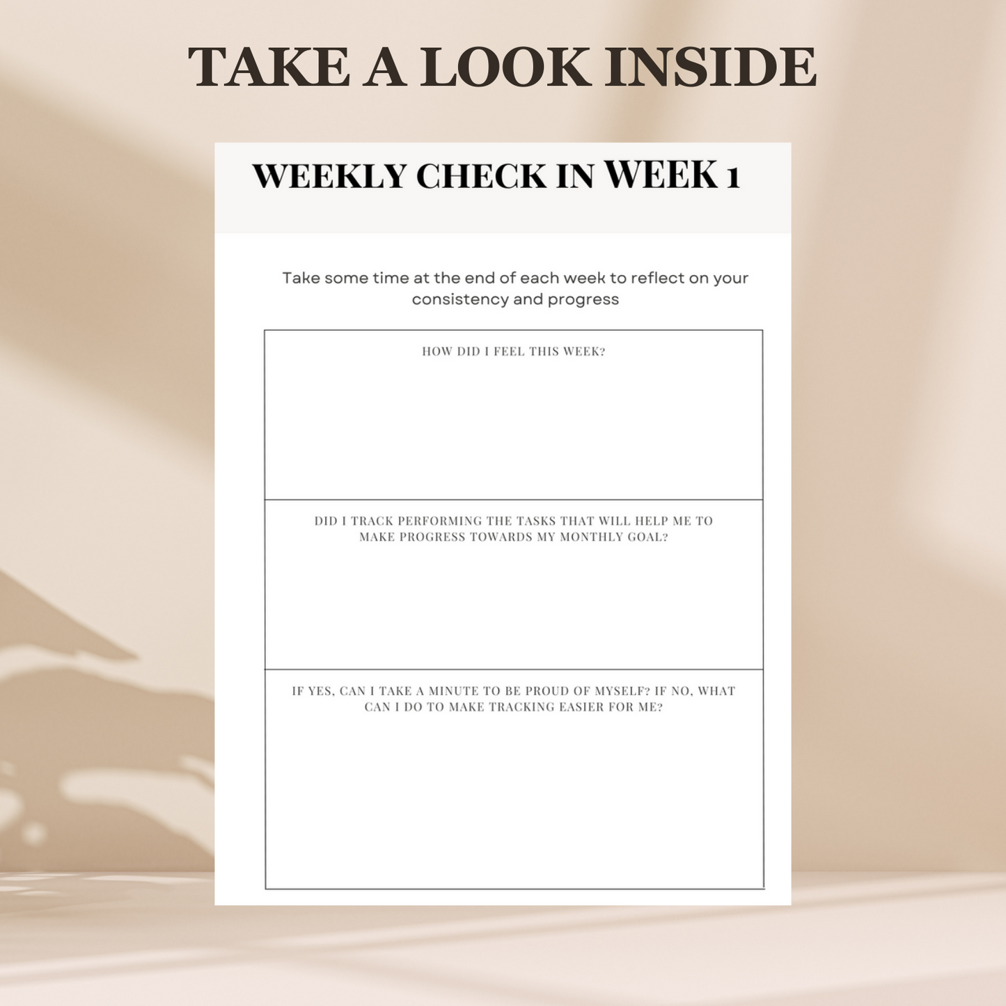 One month of focus workbook - Define & visualize your goals for one month | MRR + PLR rights