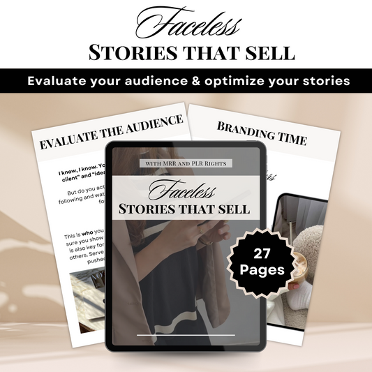 Faceless Stories that sell | MRR + PLR rights - Members