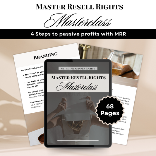Master Resell Rights Masterclass - 4 Steps to passive profits with MRR | MRR + PLR rights