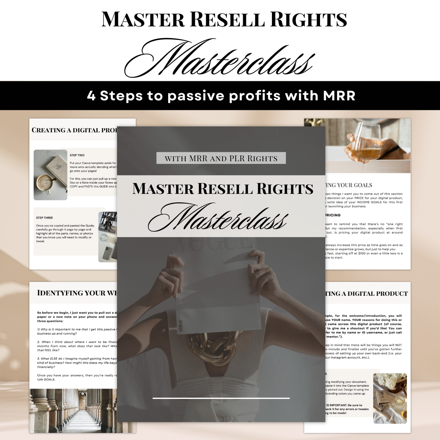 Master-Resell-Rights-Masterclass – 4 Schritte zu passiven Gewinnen mit MRR | MRR + PLR-Rechte 